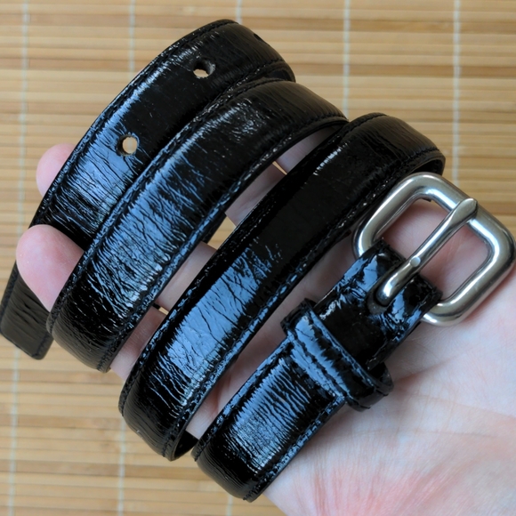 Club Monaco black leather belt, size M (fits 31"-35") - Picture 9 of 9